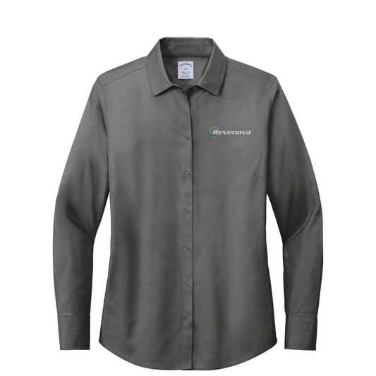 Brooks Brothers Women's Wrinkle-Free Stretch Pinpoint Shirt — Deep Black