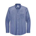 Brooks Brothers Wrinkle-Free Stretch Pinpoint Shirt — Cobalt Blue