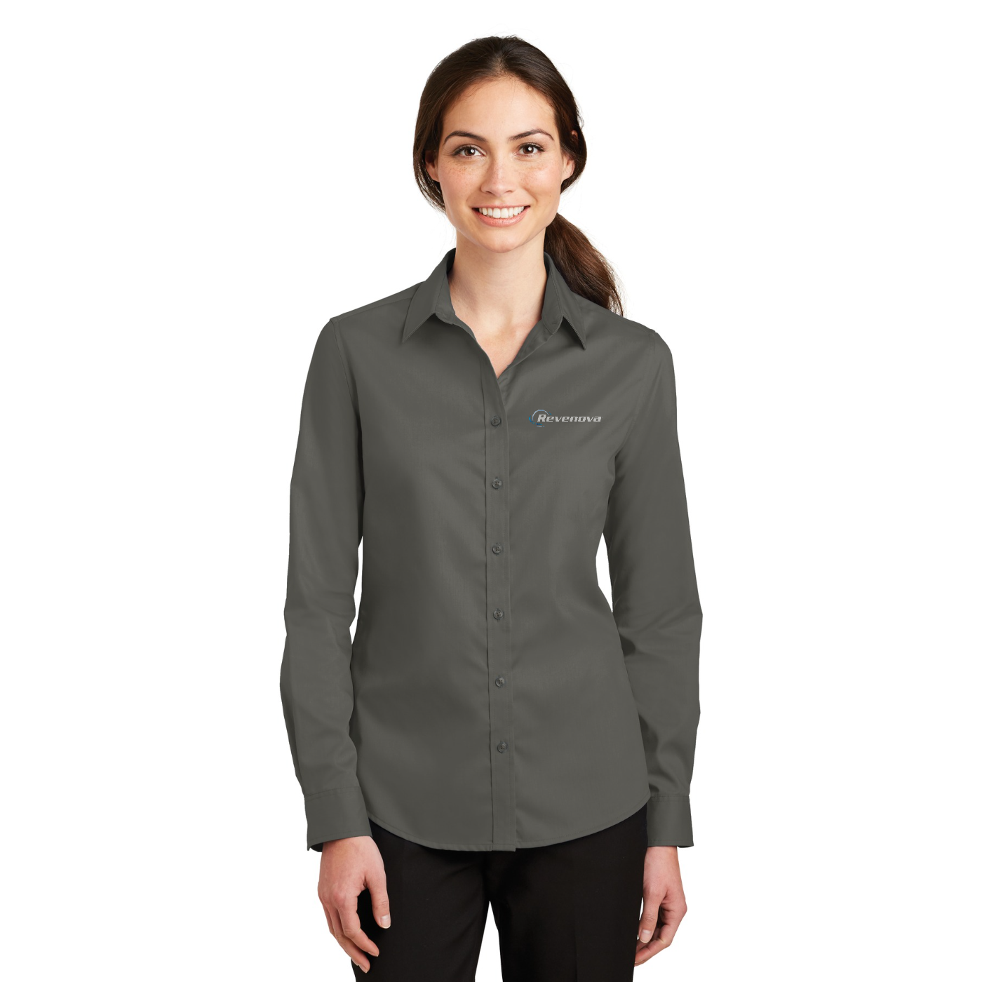 Port Authority Women's SuperPro Twill Shirt — model